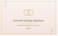 Formule Mariage Signature
